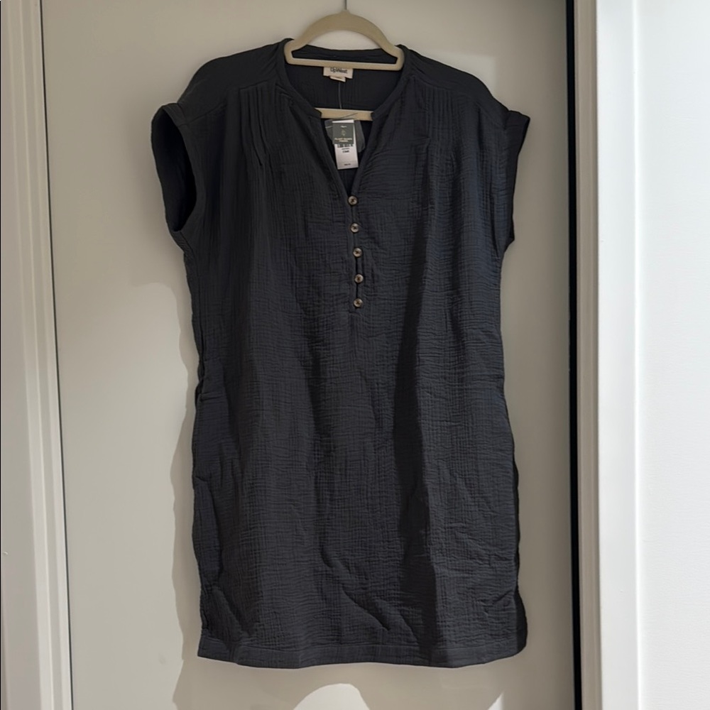 NWT UpWest Dark Gray Textured Dress
